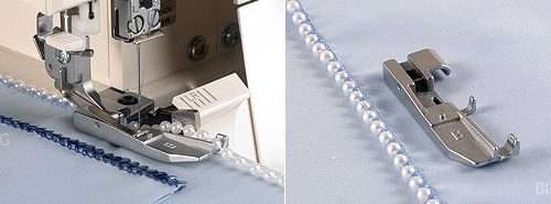 Pied pose perles et paillettes babylock