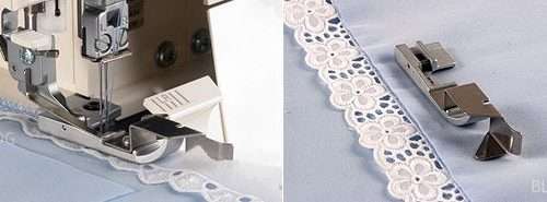 Pied pose dentelle babylock