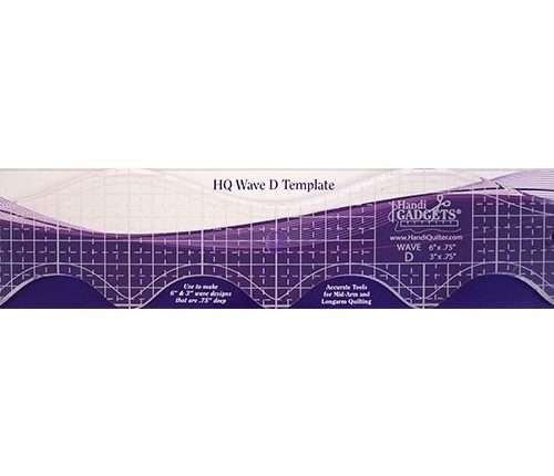 Handi Quilter Ruler - HQ Wave D 6" et 3" (15,24 cm et 7,62 cm)