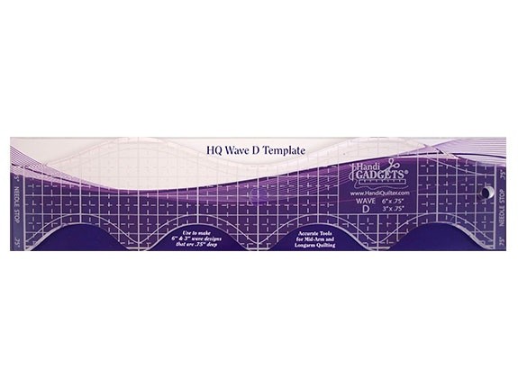 Handi Quilter Ruler - HQ Wave D 6" et 3" (15,24 cm et 7,62 cm)