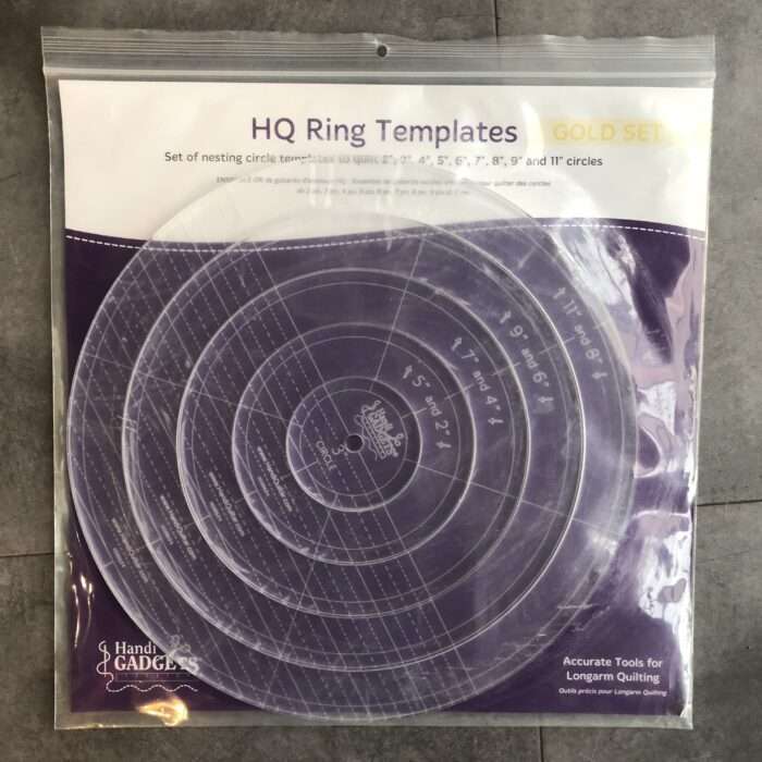 Handi Quilter - Règle quilting - HQ Ring Templates GOLD SET