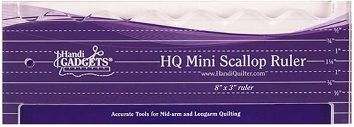 Handi Quilter Ruler - HQ Mini Scallop 8" x 3"