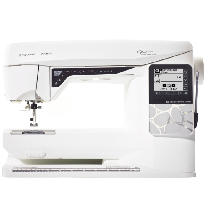 Husqvarna - Machine à coudre - Opal 690Q + Coffret 8 fils + Table d’extension OFFERT