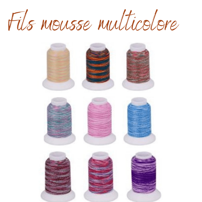Fils mousse surjeteuse - Fujix Multicolore 1000 m