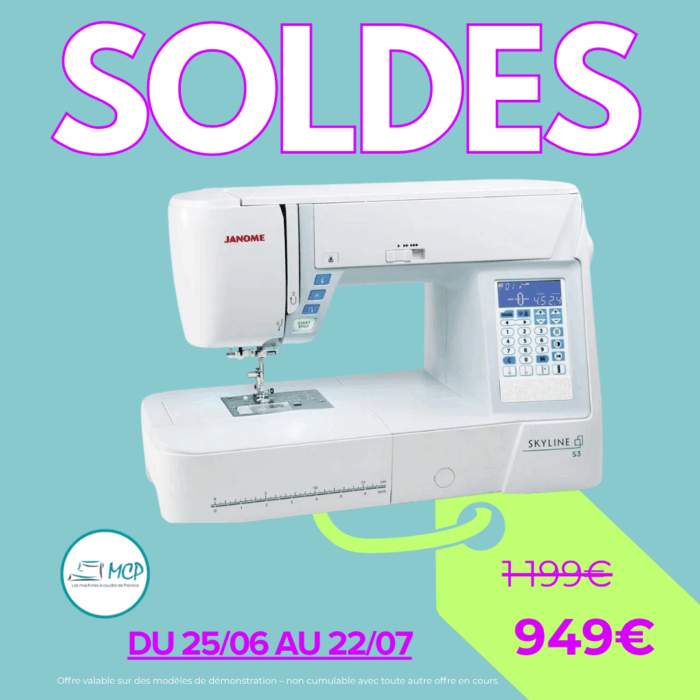 Janome - Machine à coudre - Skyline S3 - Démonstration