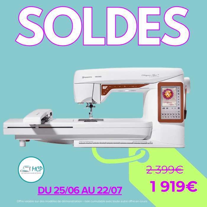 Husqvarna - Brodeuse/machine à coudre - Designer Topaz 40 - Démonstration