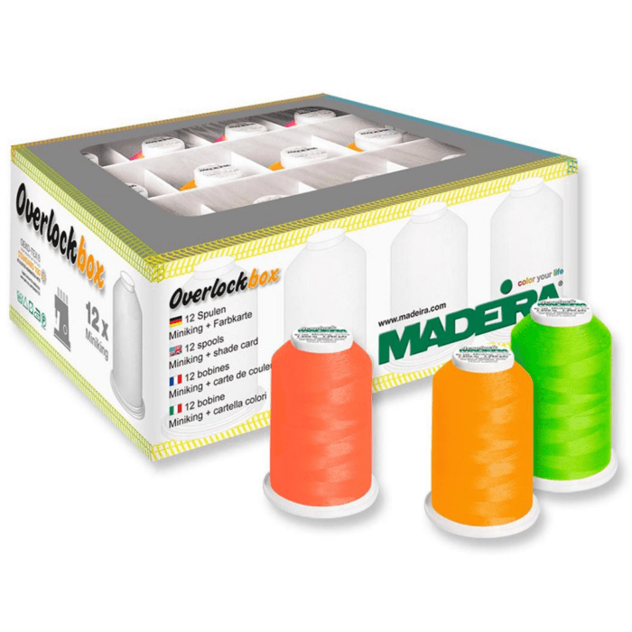 Coffret fils surjeteuse - Madeira OverlockBox Néon