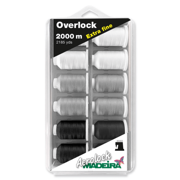 Coffret fils surjeteuse - Madeira Aerolock Extra Fin - 12 bobines