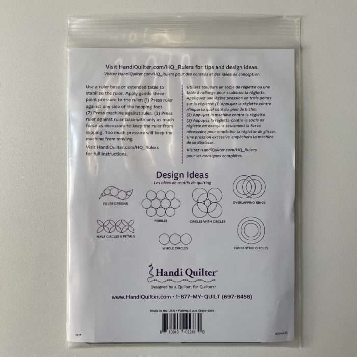 Handi Quilter - Règle quilting - 2 1/2" Circle template – Image 3