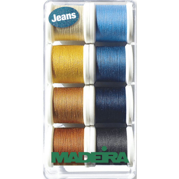 Boite de 8 bobines - Fils Spécial Jeans Aerofil - Madeira