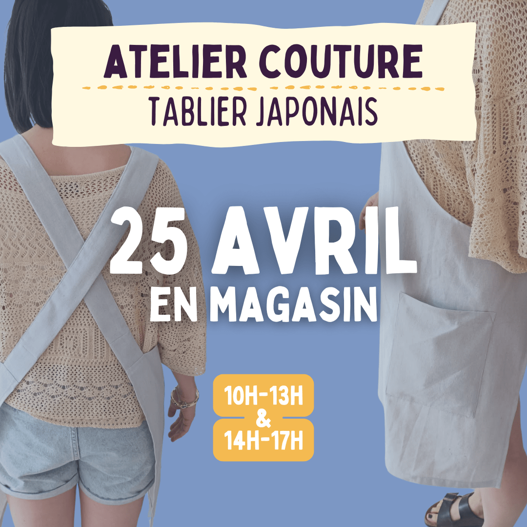 atelier couture tablier japonais